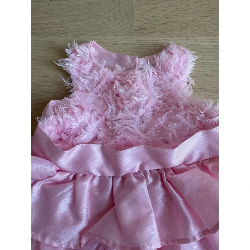 Bundle of 2 Baby Girl Formal Dresses Blue (3-6m) & Pink (0-6m)